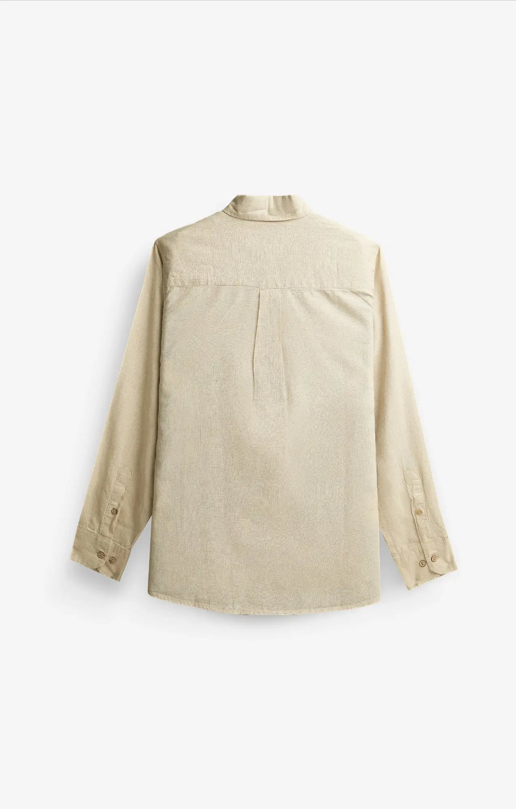 COTTON LINEN TEXTURE BEIGE SHIRT