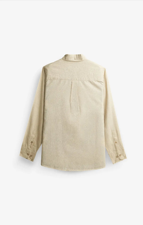 COTTON LINEN TEXTURE BEIGE SHIRT