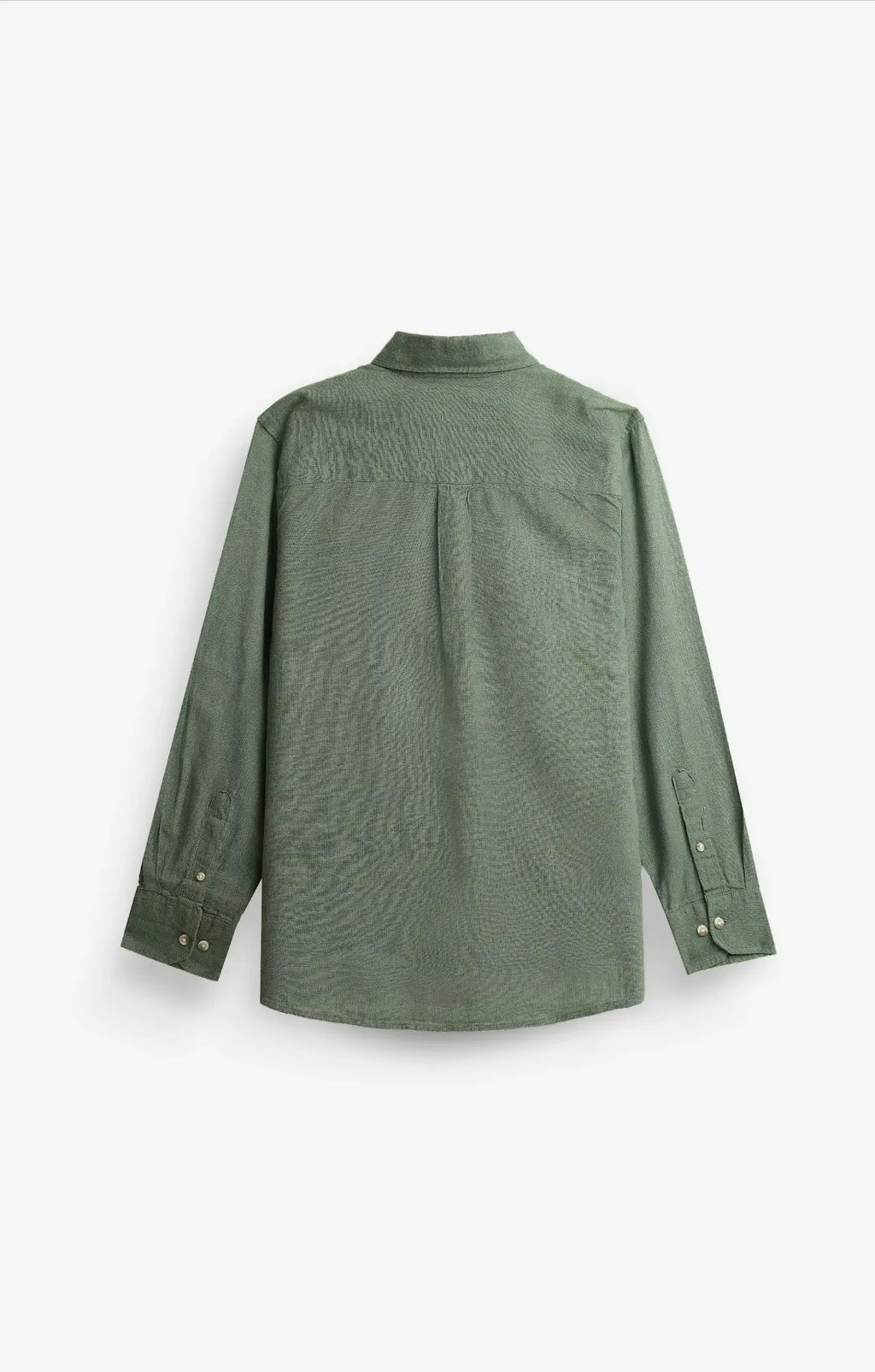 COTTON LINEN HUNTER GREEN SHIRT