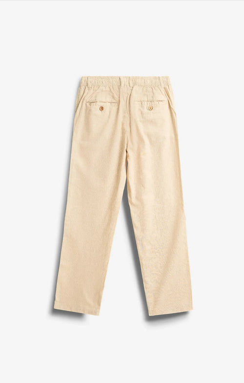 COTTON LINEN IVORY PANTS