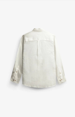 VELAIR LINEN PAPPER WHITE SHIRT