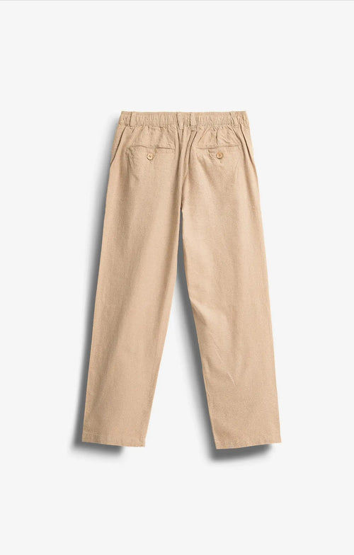 COTTON LINEN KHAKI PANTS