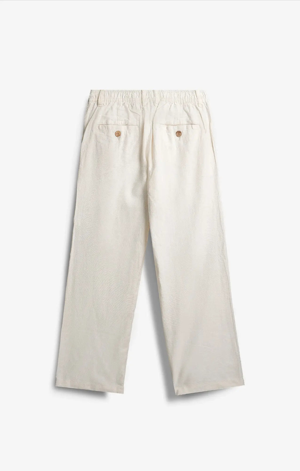 COTTON LINEN PEARL WHITE PANTS