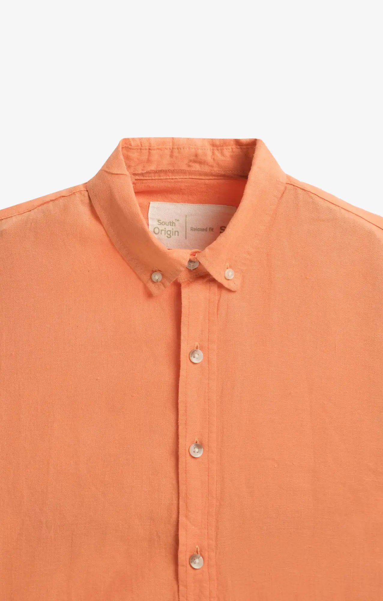 VELAIR LINEN NEON ORANGE SHIRT