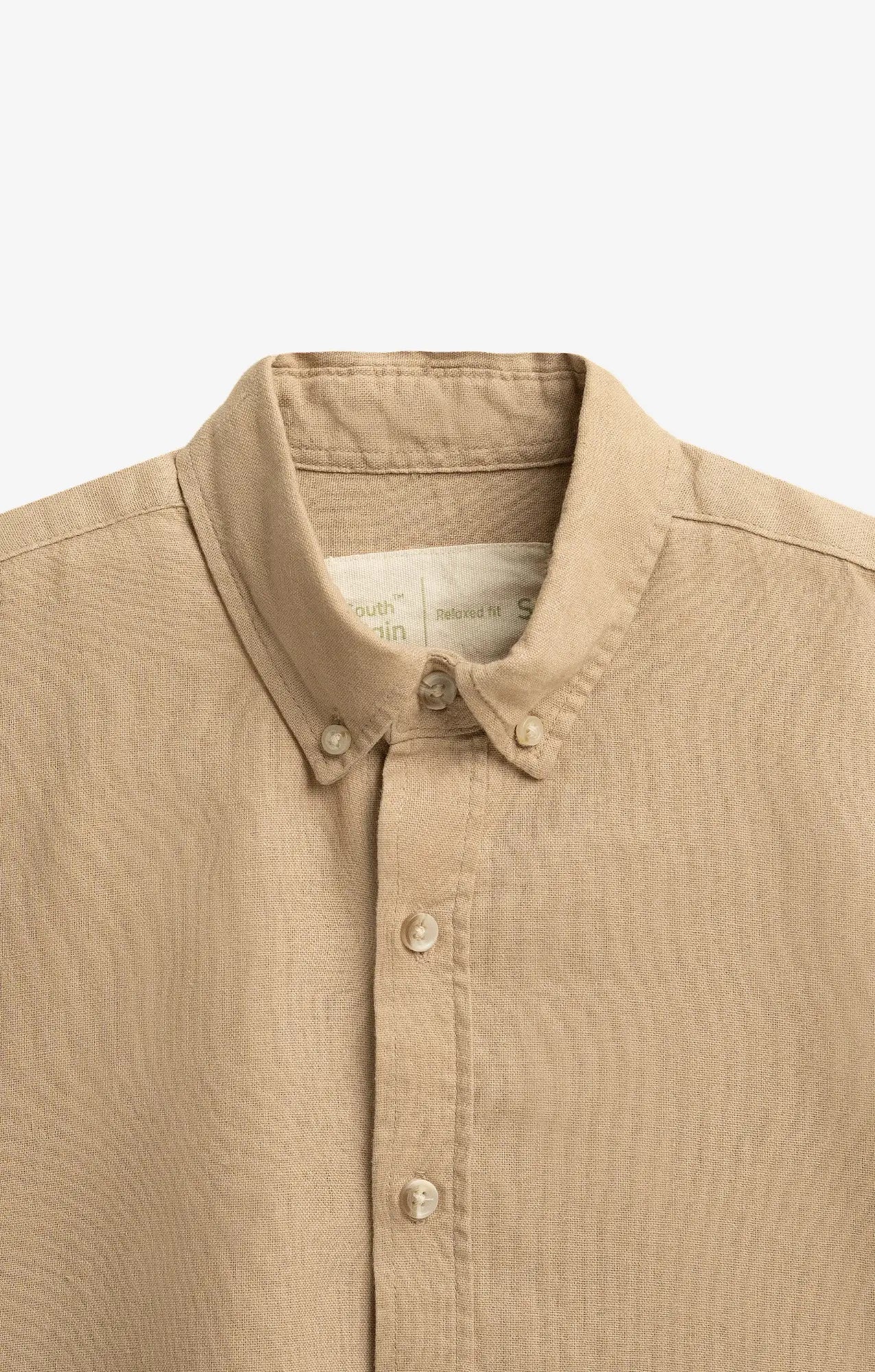 COTTON LINEN TAN BEIGE SHIRT