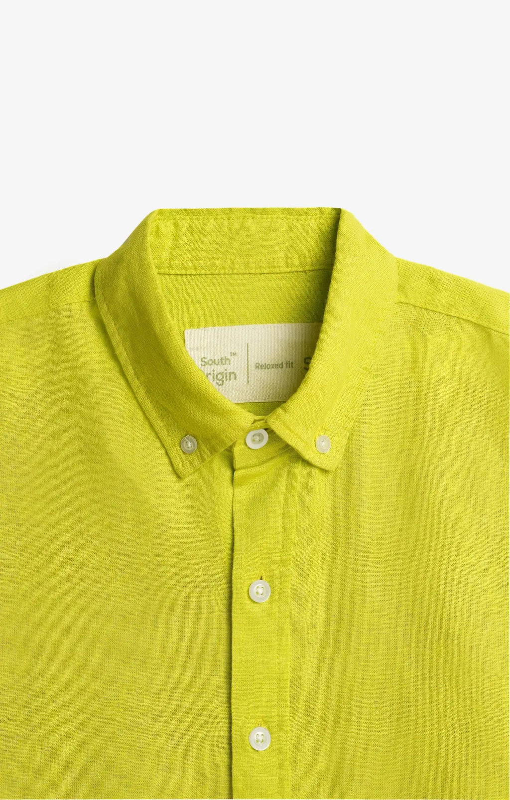 COTTON LINEN NEON GREEN SHIRT