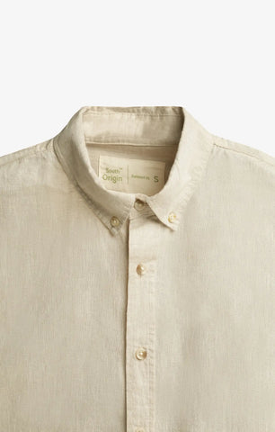 COTTON LINEN MESA BEIGE SHIRT