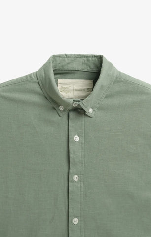 VELAIR LINEN LAURAL GREEN SHIRT