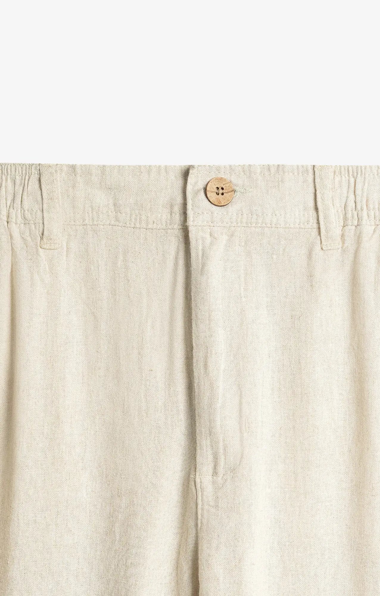 COTTON LINEN DESSERT BEIGE PANTS
