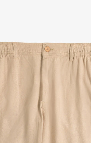 COTTON LINEN TAN PANTS