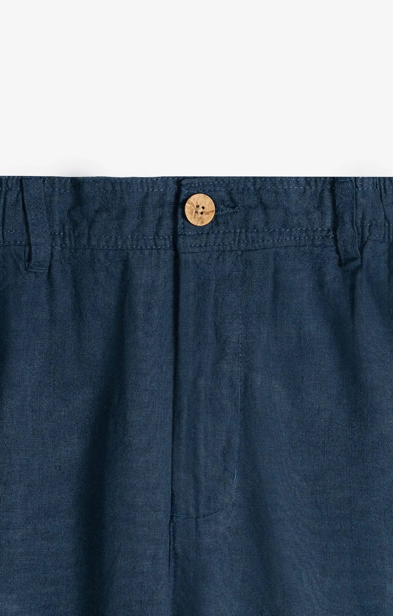 COTTON LINEN NAVY PANTS