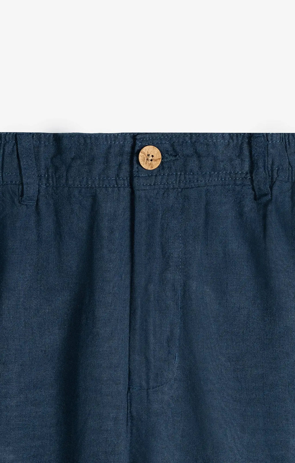 COTTON LINEN NAVY PANTS