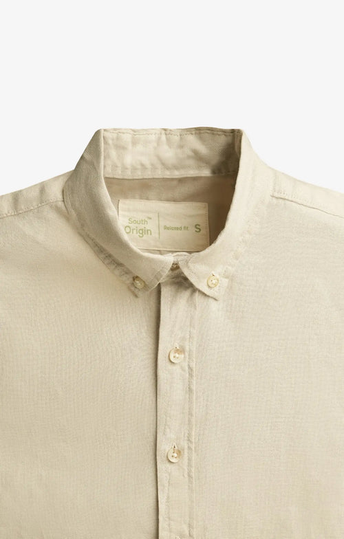 COTTON LINEN STROM BEIGE SHIRT