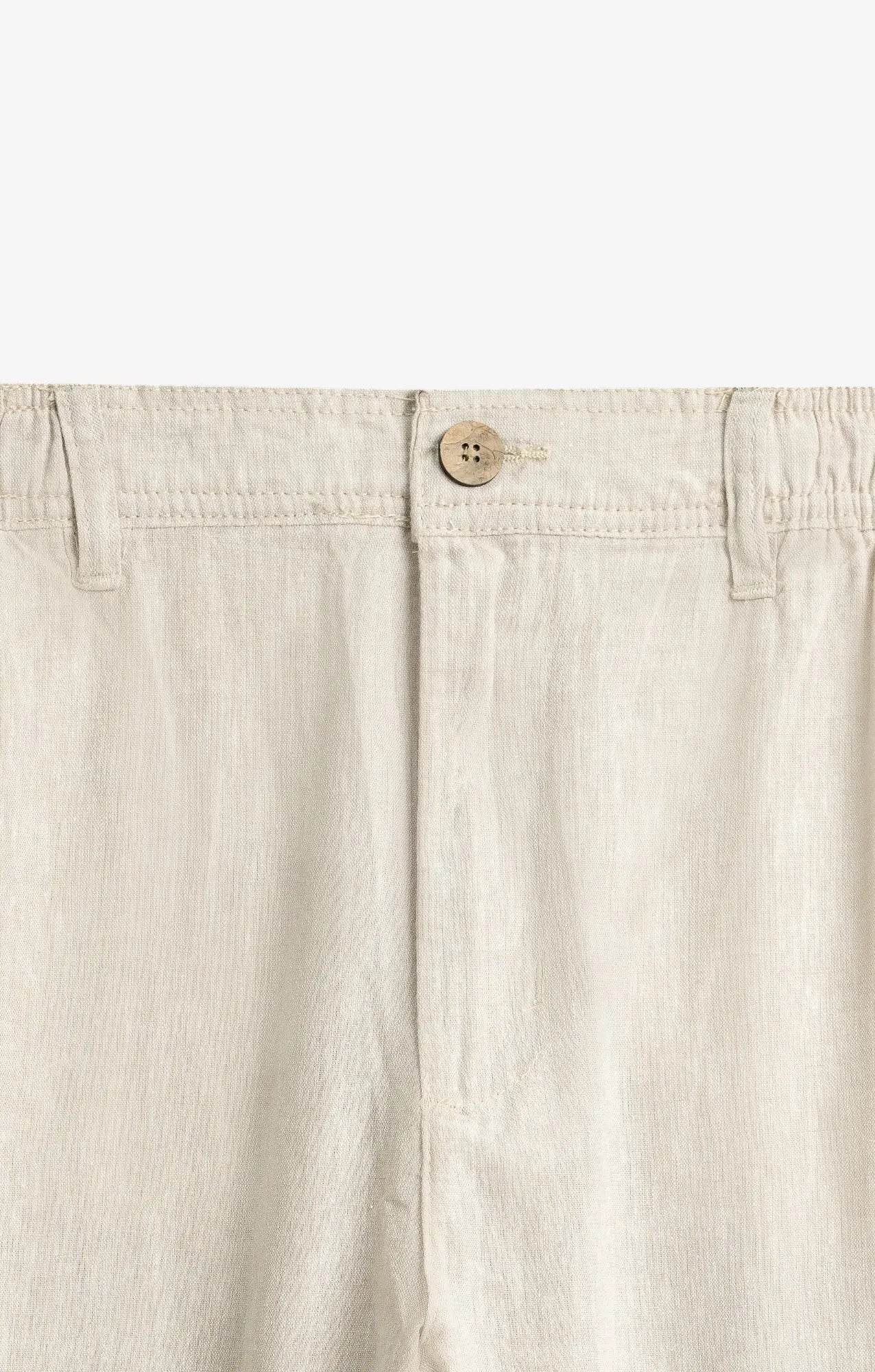 COTTON LINEN BEIGE PANTS