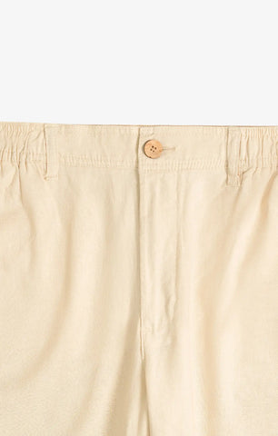 COTTON LINEN IVORY PANTS