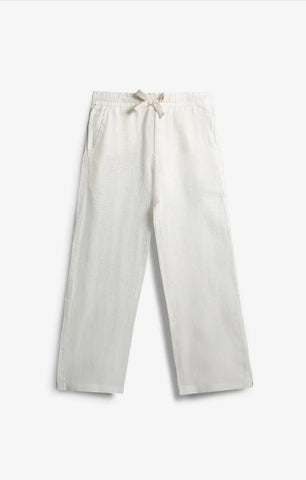VELAIR LINEN OFF WHITE TROUSERS