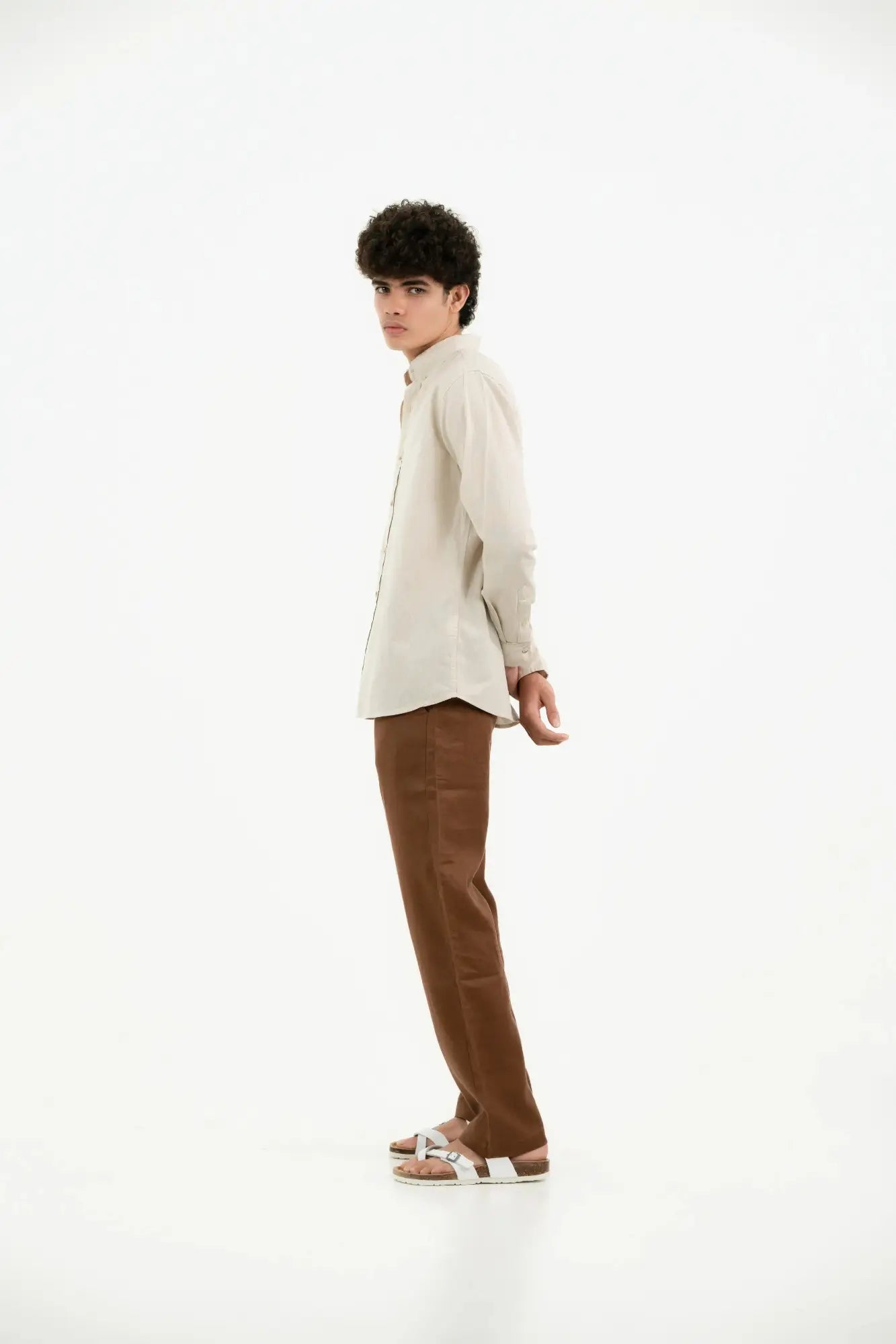 COTTON LINEN MESA BEIGE SHIRT