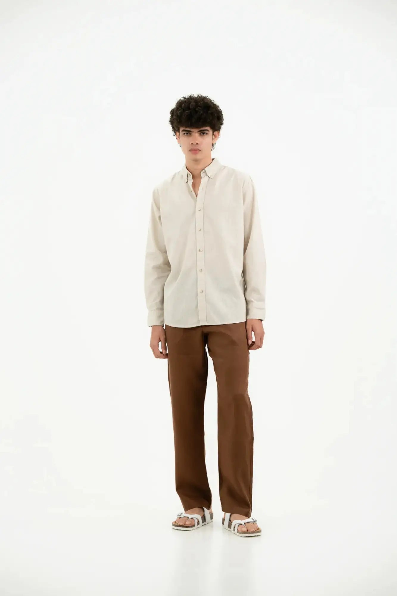 COTTON LINEN STROM BEIGE SHIRT