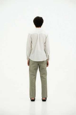 VELAIR LINEN PAPPER WHITE SHIRT